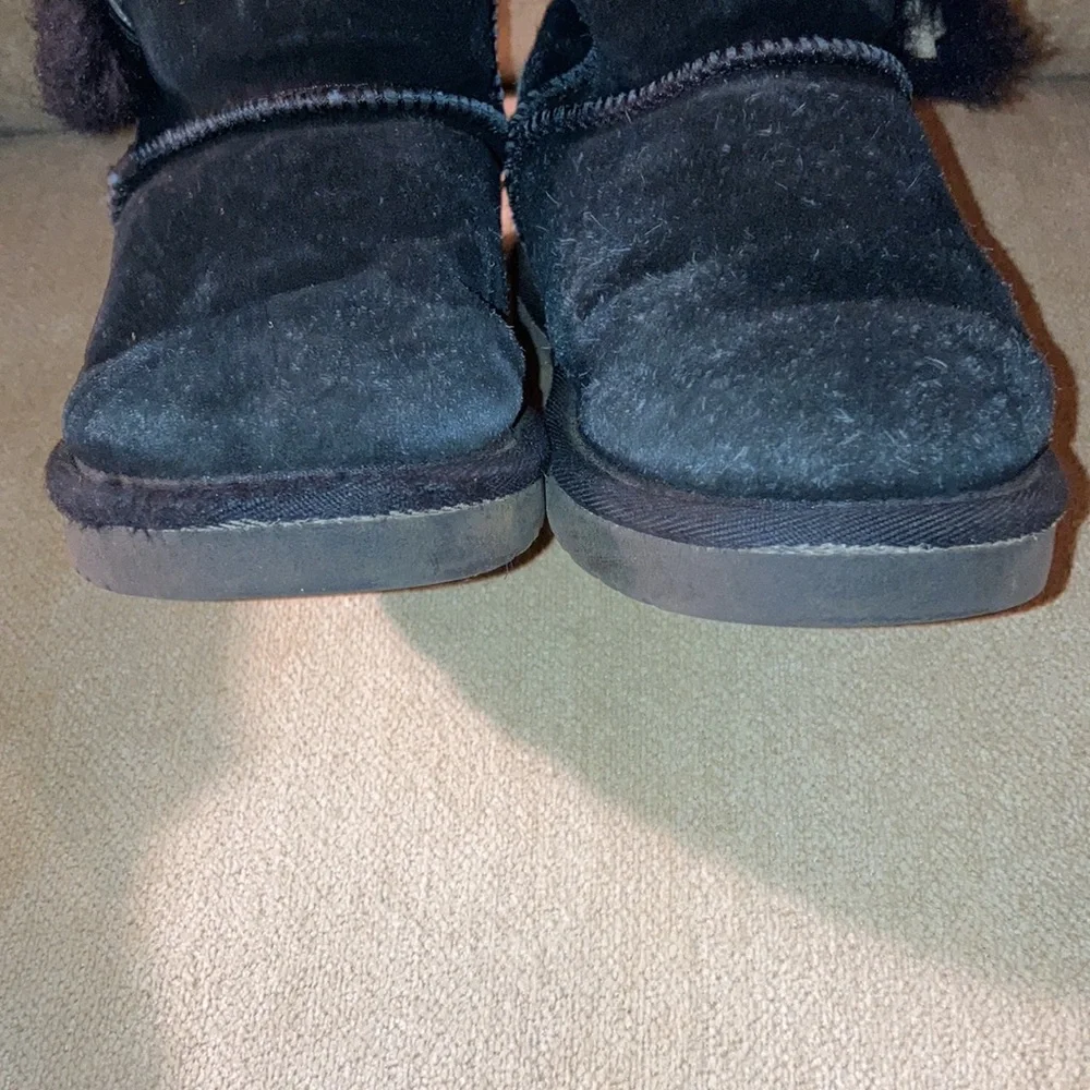 DREAM PAIRS Suede Shorty-PomPom Winter Lined Ankle Boots Little Girl Size 1